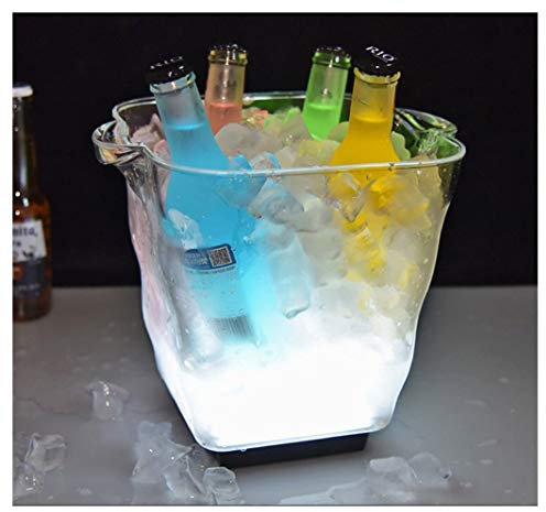 Ice Bucket Ice bucket, Ice Bucket, Champagne Cooler Beverage Bar Ice Bucket 5L Colorful Ice Bucket, Cooler Bucket Transparent Champagne Keg Insulation Beer Fridge Rechargeable Food