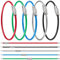 Caianwin 30PCS Colored Wire Keychain Cable 2mm Stainless Steel Nylon Coated Keyring Hoops Wire Rings for Crafting, Travel Luggage Tags, Key Tag, Motorbike