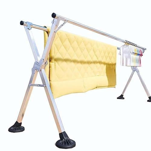 Generisch Zusammenklappbarer, robuster Wäscheständer (240 cm) – Ausziehbarer Wäscheständer für drinnen und draußen, ideal für Balkon und Terrasse, platzsparend, langlebig und einfach aufzubauen