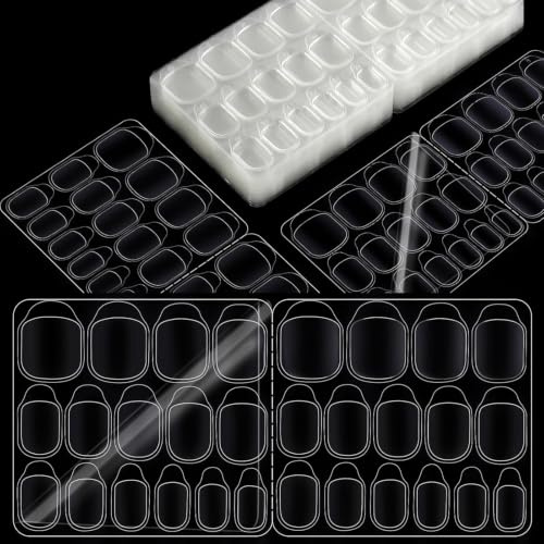 Nagelkleber Pads 1200 Stück 80 Blatt, Doppelseitiger Klebepads Nägel Transparent für Press On Nails, Jelly Gel Nail Glue Tabs Starke Haftung DIY Maniküre Künstliche Nägel Dekoration
