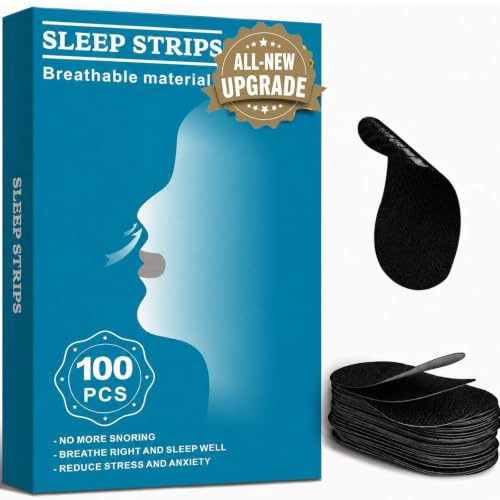 Mouth Plasters, Anti Snoring Mouth Plasters for Night (100 Pieces), Snoring Stoppers, Improves Sleep and Breathing, Suitable for Men and Women - All New Upgrade