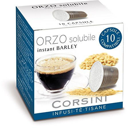 Caffè Corsini - Capsule Caffè Compatibili Nespresso Orzo, Espresso Senza Caffeina, 12 Confezioni da 10 Capsule