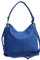 AMBRA Moda Damen echt Ledertasche Handtasche Schultertasche Beutel Shopper Umhängtasche GL012 (Blau)