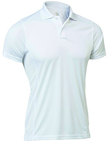 ASIOKA 2023-08-13 00:00:00, Polo Técnico Liso De Manga Corta Unisex Adulto, Blanco (White), L