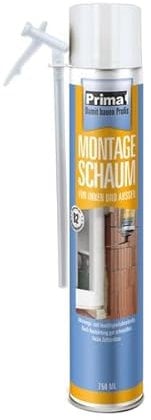 Prima Montageschaum B2 champagner 750 ml - gebrauchsfertiger, einkomponentiger, selbstexpandierender Polyurethanhartschaum