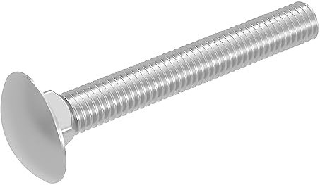 SECCARO Schlossschraube M8 x 60 mm, Edelstahl V2A VA A2, DIN 603 / ISO 8677, Flachrundkopf mit Vierkantansatz, Vollgewinde, 20 Stück
