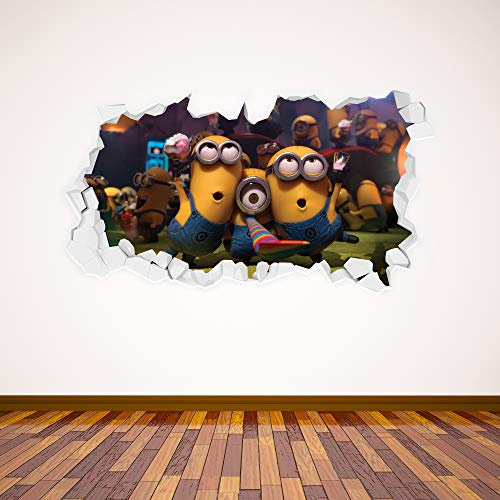 Beautiful Game Wandsticker Ich - Einfach unverbesserlich, Minions zerbrochene Wand, 60 cm