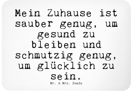 Mr. & Mrs. Panda Magnet Mein Zuhause ist sauber... - Geschenk, Nachbarn, Spruch Sprüche Weisheiten Zitate Lustig Weisheit Worte, Zitate, Home Sweet