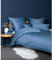 Janine Mako Satin Bettwäsche Uni Colors 240 x 220 cm Jeansblau