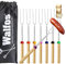 Walfos Lot de 8 brochettes télescopiques pour barbecue à guimauve, 81,3 cm