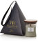 WoodWick Duftkerzen-Geschenkset | Miniduftkerze Fireside im Sanduhrglas mit knisterndem Docht | Geschenkset | 1 Teil