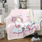 Loussiesd Kinder Decke 100x130cm Mädchen Einhorn Rosa Karikatur Einhorn Regenbogen Wolken drucken Kuscheldecke für Jugendliche Frauen Süß Tiere Dekorativ Wohndecke Mikrofaser Flanell Fleecedecke