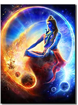 Indische Götter Lord Shiva Wandkunst Leinwand Poster Und Druck Leinwand Malerei Wandbilder Für Wohnzimmer Dekoration (100x160 cm(ohne Rahmen))
