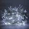 Luccika® serie stringa luminosa di luci da 5 Metri con 100 Led Bianco Ghiaccio per albero di Natale da Esterno ed Interno controller 31V con 8 giochi di luce e Memoria cavo trasparente
