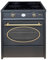 GURARI Cuisinière à Induction 60 cm GCH E 612 Cr r Avec Four et Plaque de Cuisson en Fonte | Retro Range Coocker 4 Zones | Air Chaud | Grill