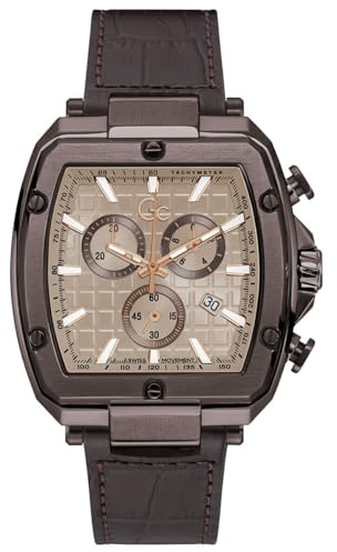 GC Sport Chic Collection Herren-Armbanduhr, beiges Zifferblatt, Schweizer Uhrwerk, Y83008G1MF, Beige