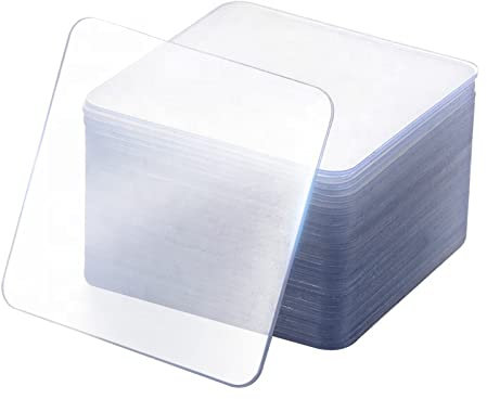Klebepads Doppelseitig | Nano Pads extra stark | ablösbar, transparent und rückstandslos | 4cm x 4cm quadratisch (24 Stück)