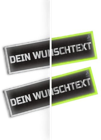 2 stück P24S Taktisches Hundegeschirr Klettsticker selbst gestalten für kleine und mittlere Hunde mit Namen [Klein, Phosphoreszierend]