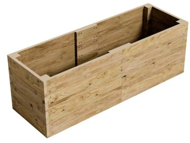 Conka Garden - Wooden Raised Bed Kit - Large Garden Planters for Vegetables, Herbs, Flowers – Start Growing Plants Earlier & Better - Durable & Resistant FSC Treated Timber 60cm L x 180cm W x 46cm H