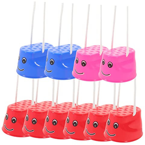 STAHAD 5 Paare Stelzenschuhe Gehende Stelzen Eimerstelzen Kinder Gleichgewichtstrainingsspielzeug Outdoor-Spielzeug Für Babys Stelzen Für Treteimer Ausgleichsstück Plastik Kleinkind Mini
