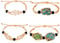 WEWAYSMILE 2 Pieces Empty Stone Bracelets Holder, Adjustable Cord Empty Stone Holder Crystal, for Stone Necklace DIY Bracelet Jewelry Making, Light Khaki, About 1-7/8~3-1/4 inch(47~84mm)