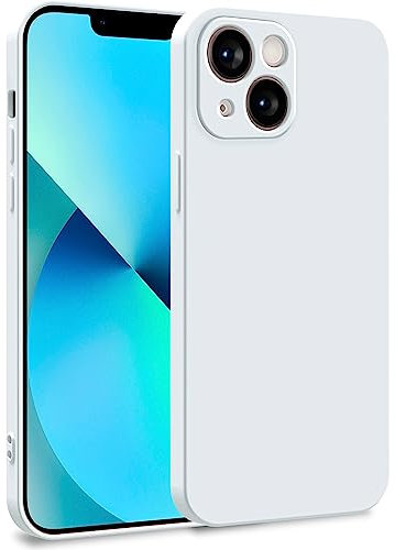 MyGadget Hülle kompatibel mit iPhone 13 Mini - Zweilagige Handyhülle mit Kameraschutz - Cover mit Innenfutter & Silikon außen - Weiß