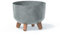 URBNLIVING Round Concrete Look Planter Flower Pot Indoor Outdoor Garden Decor With Legs (concrete)