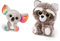 NICI Glubschis: Das Original – Glubschis Koala Miss Crayon 15 cm – Kuscheltier Koala mit großen Augen – Flauschiges Plüschtier – 46319 46621 Glubschis Waschbär Clooney, ca. 15cm