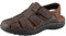 MGGMOKAY Sandales de Randonnée en Cuir pour Hommes - Bout Fermé, Selle Marron, Taille 43