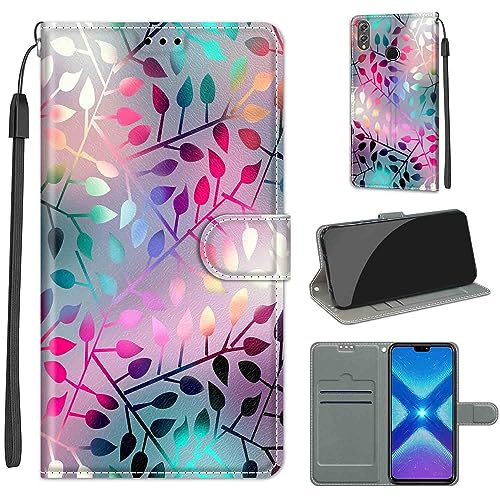 Funda para Huawei Honor 8X, Carcasa Libro con Tapa de Cuero Piel Billetera Case Flip Cover con Kickstand, Hebilla Magnetica, Ranuras para Tarjetas Carcasa para Huawei View 10 Lite/Huawei V10 Lite