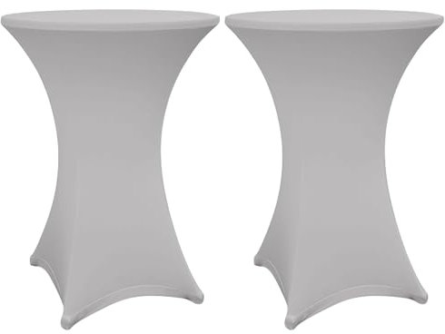 Lumaland 2X hochwertige Stehtischhusse 80-85 cm, ÖKO-TEX® Zertifikat | Stretch Tisch-Überzug schnelltrocknend, Husse mit Verstärkung im Fußbereich | Waschbar, pflegeleicht & langlebig