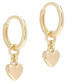 Ted Baker Harrye Tiny Heart Huggie Hoop Earrings For Women (Gold)