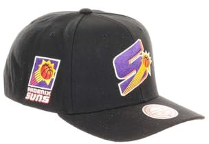 Mitchell & Ness Phoenix Suns NBA Icon Grail Pro Snapback Hardwood Claasic Cap Pro Crown Fit Black - One-Size