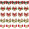 25 Stück Weihnachtsschleife,Weihnachtsbögen für Baumdekoration, Weihnachts kleine Schleife mit Glocke für Geschenkverpackung,Weihnachtshandwerk Zubehör Weihnachtsbaum Schleife Dekoration