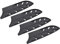 M METERXITY 4 Pack Plastic Knife Sheaths - Kitchen Knife Protectors Covers Universal Knife Guards, Apply to Kitchen Santoku Knife (7 Inch, Black)