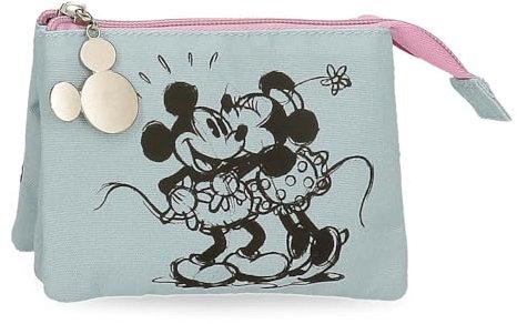Joumma Disney Kisses M&M Geldbörse, Blau, 14 x 10 x 3,5 cm, Polyester, blau, geldbörse
