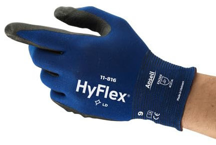 Ansell Arbeitshandschuhe, Größe 7, S, Extra Grip, Good Dexterity, Nylon, Elasthan Blau