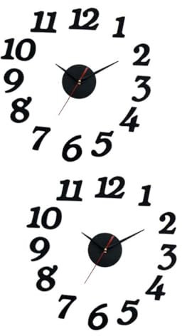 Garneck Lot De 2 Horloges Murales Silencieuses Décoratives À Suspendre pour La Maison Le Bureau La Salle De Bain