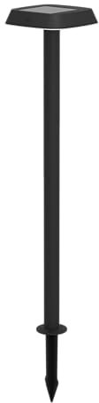 Eglo Lampadaire extérieur LED Dreoli, lampe solaire puissante avec piquet de terre et détecteur de mouvement, éclairage d'extérieur pour jardin, Down Light, plastique noir, IP44