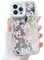 LSL Compatible with iPhone 13 Pro Max Case Cute Love Heart Bow Mirror Cover for Women Girls, Slim Silicone Shockproof Protective Phone Case for iPhone 13 Pro Max 6.7 - Pink