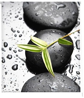 Estoralis | Zen | Modernes Design-Rollo | Digital bedruckter Stoff | Z-830 Mehrfarbig | 130 x 255 cm. (Breite/Höhe) Stoffgröße 127 x 250 cm. | Rollos für Fenster und Türen