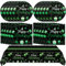 Green and Black Party Decorations for Men - Disposable Paper Plates, Napkins, Tablecloth for Birthday, Baby Shower - Happy Birthday Party Supplies
