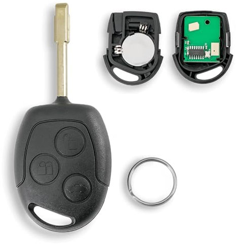 433MHZ Für Ford ID63 Chip Für Ford Fiesta Mk6 Schlüssel Für Ford Funkschlüssel Für Ford C-Max Focus Mk2 Fushion Galaxy Mondeo S-Max 3 Tasten Fernbedienungs Schlüssel mit Schlüsselring