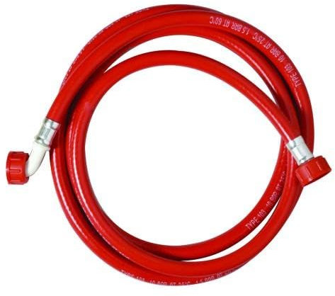 Manguera universal para lavadora | Manguera de alimentación de tubería de entrada de agua caliente para lavavajillas | Manguera de alimentación universal para lavadoras (rojo, 1,5 metros)