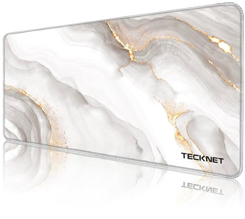 TECKNET Mauspad XXL Speed Gaming, 900x400 mm Schreibtischunterlage Schwarz, Gamer Mouse Pad, Wasserdicht mousepad, Spezielle Oberfläche Verbessert Präzision und Geschwindigkeit, rutschfeste Gummibasis