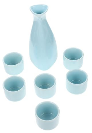 Garneck 1 Set set di caraffe in ceramica decanter veloce per vino distributore di vino vasi di vino porta sakè distributore vino set vino caraffa per whisky contenitore del vino Blue