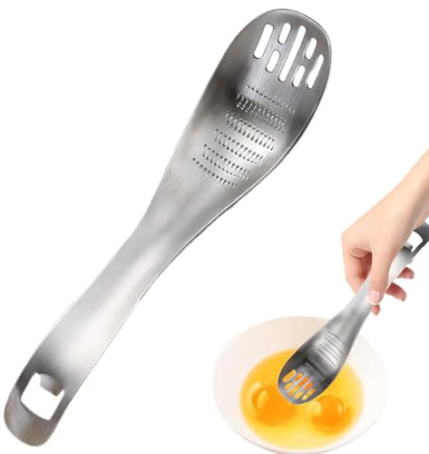 Ustensiles de maïs alimentaires - Brise-ail, presse-ail - Cuillère de broyage multifonctionnelle de râpe au gingembre - Purée de pommes de terre broyeur d'ail Séparateur d'œufs, Ustensiles de cuisine