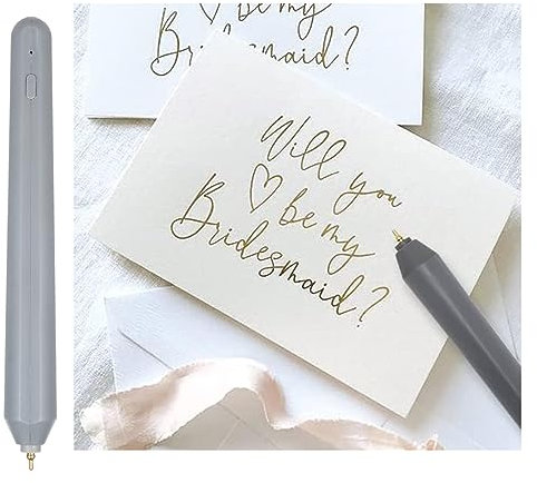 Kavolet Heißfolienstift, USB-Heißfolienstift für Scrapbooking, Bastel-Briefpapier-Werkzeug mit Metallfolien-Papierrollen Zum Basteln und Premium (Grau)