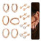 LOLIAS Ohrringe Silber 925 Ohrstecker für Damen Hypoallergene Creolen Ohrringe und Ohrstecker Ohrringe Set für Damen Roségold kleine Ohrstecker für mehrere Piercing ohr