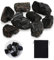 150g Piedra Turmalina Negra Naturales, 20 a 30mm piedras de agua sin tratar, Piedra Turmalina Negra Cristales Curativos Naturales Adecuado para Meditación Joyería Decoración la decoración del hogar
